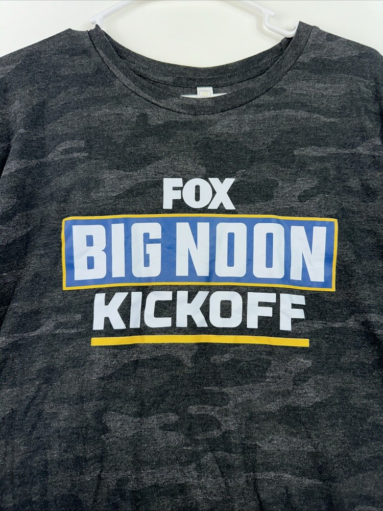 Fox BIG NOON Kickoff Barstool Men’s XL Gray Camo Cotton Poly Blend T-shirt