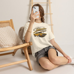 Classic American Thunder Run Vintage Muscle Car Graphic T-Shirt