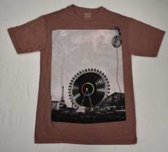 Metro Tees Mens Vinyl Record Album Ferris Wheel Carnival Shirt New S, XL, 2XL