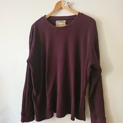 3 Waffle Knit Long Sleeve Thermal Crewneck Shirts