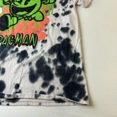 Pac-Man Shirt Mens Medium White Black Tie Dye Retro Graphic C-Life Group Ltd