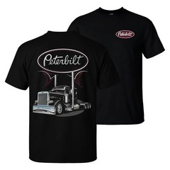 Peterbilt Truck Graphic T-Shirt – Classic Semi Truck Illustration, Men’s Cotton
