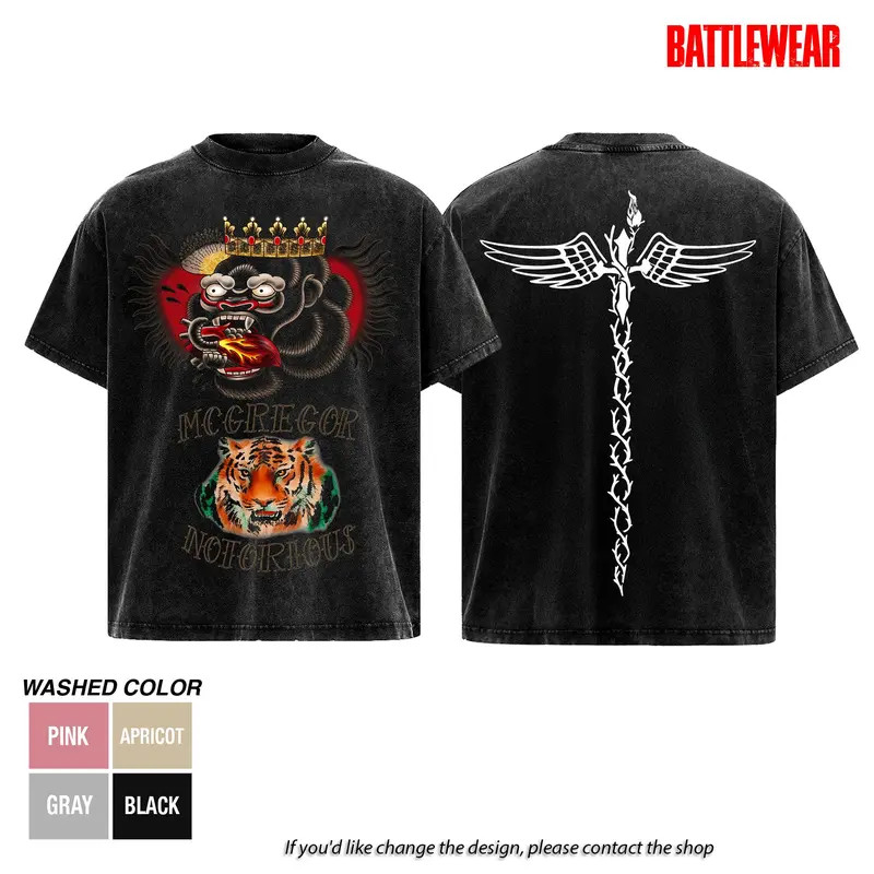 2-Sides Conor McGregor Notorious Shirt, Vintage Graphic UFC MMA Tee, The Notorio