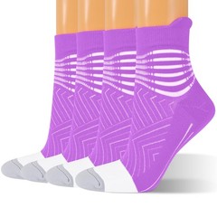 Compression Ankle Support Running Socks Coolmax Wicking Women 2 Pairs Quarter…