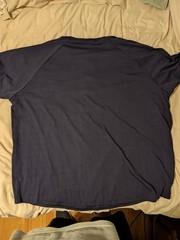 Evervibe Men’s 5XL Big & Tall Ribbed Henley Shirts – SS Raglan Tee (Navy Blue)
