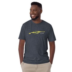 Softstyle T-Shirt For Chevrolet Corvette C8 Yellow 2022-2023 Car Owners Gift