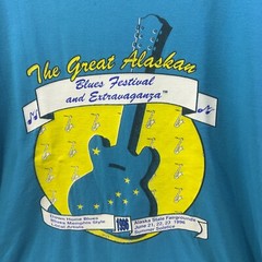Jeerzees Tee Sz XL The Great Alaskan Jazz Festival Vintage 1996 Blue
