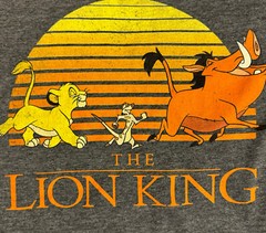 DISNEY the Lion King Vintage Style Movie T Shirt Simba Pumba Large
