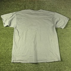 Gildan Happy Camper Smiley Face Bucket Hat Graphic T-Shirt Olive Green XL