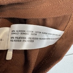 Denim & Flower Shirt Mens Medium M Solid Brown Contrasting Trim