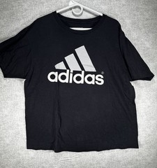 Adidas Black with White Logo Go-To Performance Tee Men’s T-Shirt Size XL