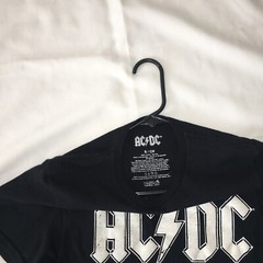 AC DC T Shirt Mens size S Black Graphic Back In Black Short Sleeve Tee Rock Band