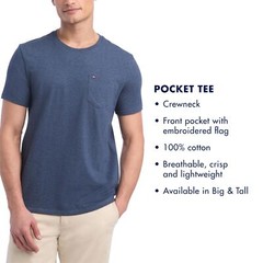 Tommy Hilfiger mens Tommy Hilfiger Men’s Short Sleeve Crewneck With Pocket T