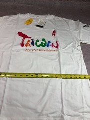 New, T shirt, colorful prints: “Taiwan, touch your heart” White XL