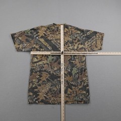 Vintage Jerzees Outdoors Shirt Mens Medium Brown Camo Mossy Oak Forest Floor