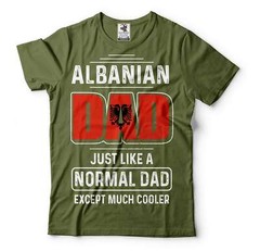 Mens Albanian Dad T-shirt Father’s Day Gift Albanian Patriotic National Shirt