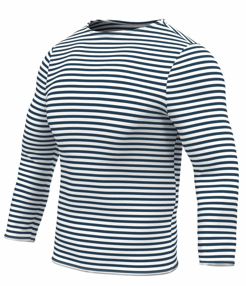 Dark Blue Sailor Tshirt Striped Long Sleeved Telnyashka Тельняшка (XL)