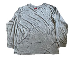 F1 QATAR AIRWAYS SHIRT Mens L LARGE Oversized Long Sleeve Grey Top Formula 1