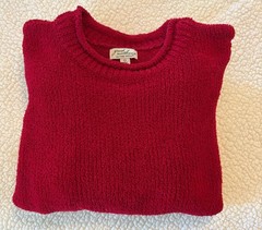 Great NW clothing CO. red sweater. SIZE L- super soft. NO FLAWS detected