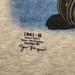 Vintage John Deere H Tractor T-Shirt Mens XL Gray American Classic Graphic