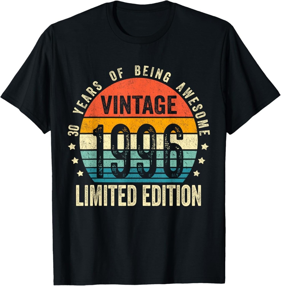 Vintage 1996 30th Birthday Gift Men Women 30 Years Old T-Shirt unisex T-Shirt