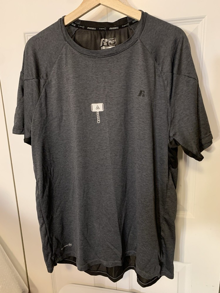 Russell Dri-Power 360 Mens Tees XL/XG 46-48 Training Fit Gray