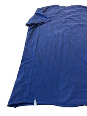Abercrombie & Fitch VTG Sueded Crew Muscle T-Shirt Mens Large Blue Embroidered