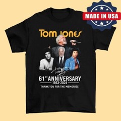 Tom Jones 61st Thank You For the Memories Black Cotton Shirt BL539
