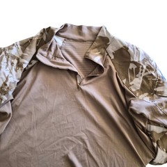 British Military Desert Tactical Combat Shirt Tan Camo Union Jack Patch