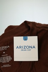 Men’s Arizona Jean Co Pure Brown Short Sleeve V-Neck T-Shirt NEW! NWT