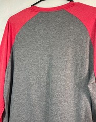 District Perfect Tri T-Shirt Men 3/4 Sleeve Raglan Baseball Superman “S” Logo XL