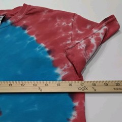 New Tie Dye Mens Small T-Shirt Blue Red Multicolor Circle Swirl Spiral
