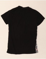 FILA Mens Graphic T-Shirt Top XS Black Cotton DT01