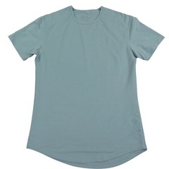 BYLT Drop Cut Lux Tee Mens Medium Light Blue Short Sleeve Curved Hem Comfort