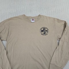 Doberman Rescue of North Texas Shirt Mens Medium Beige Long Sleeve Animal Rescue