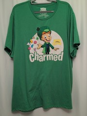 Lucky Charms “Charmed” 3XL Front Graphic T Green cotton/ poly blend