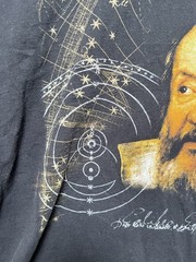 Galileo Galilei T-Shirt Adult 2XL Hemisphere Science Quote Black Italian
