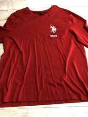 U.S. Polo Assn Shirt Mens 2XL Red Long Sleeve Crewneck USPA Logo Graphic Casual