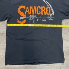 Sons of Anarchy SAMCRO T-Shirt Black Faded Biker Graphic Tee SOA Est 1967 Size L