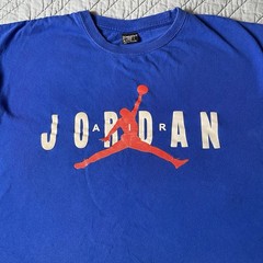 Vintage Air Jordan Jumpman T Shirt Size Men’s Med Large Blue Red VTG Gemrock Tee