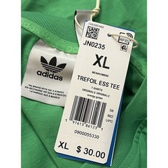 Mens XL ADIDAS ORIGINALS logo ESSENTIALS TREFOIL TEE SHIRT GREEN JN0235 XL NEW