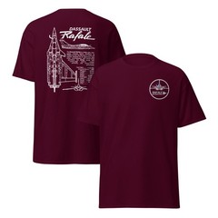 Dassault Rafale Fighter Jet T-Shirt – Embroidered Badge & Jet Views Back Print