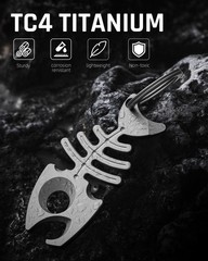 Titanium Keychain Bottle Opener with Stainless Steel Key Ring, EDC key chain …