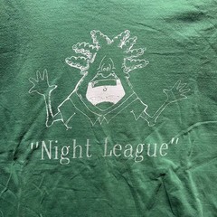Hanes Night League T Shirt Mens XL Green Vintage 90 Basketball Single Stitch USA