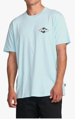 Medium Billabong Men’s Crayon Wave Short Sleeve Graphic Tee, light blue