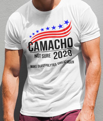 Idiocracy President Camacho 2028 Funny Election T-SHIRT Vintage Movie Poster TEE