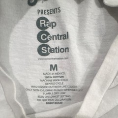 Mustache Brigade Public Enemy Rap Central Station Graphic Tee White M