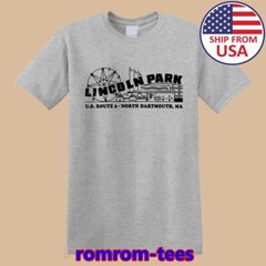 Lincoln Park North Dartmouth, MA Amusement Park Gray Size S-5XL