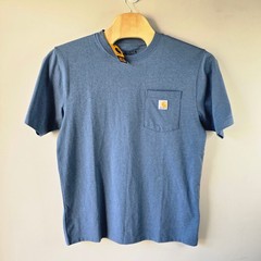 Carhartt K87 M Loose Fit Heavyweight Short Sleeve Pocket TShirt Blue Mens Medium