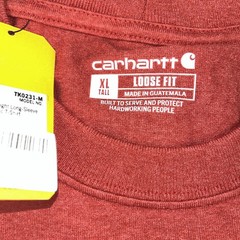 CARHARTT Loose Fit Heavyweight Long-Sleeve Logo Sleeve Graphic Size XL-Tall